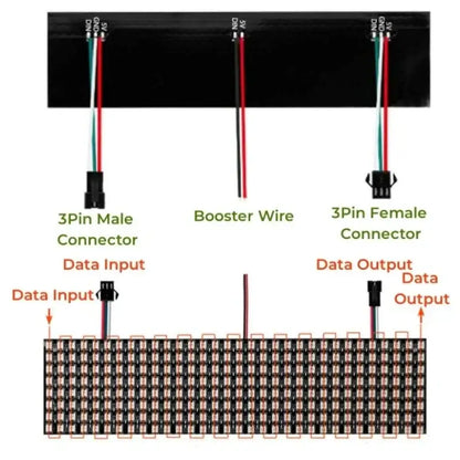 Flexible ws2812b led matrix panel light for gaming room effects