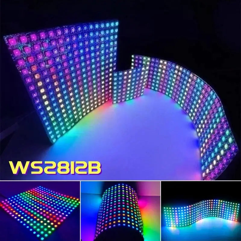 Flexible ws2812b led matrix panel light for gaming room effects