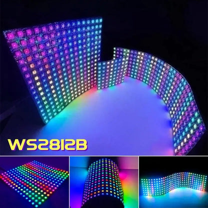 Flexible ws2812b led matrix panel light for gaming room effects
