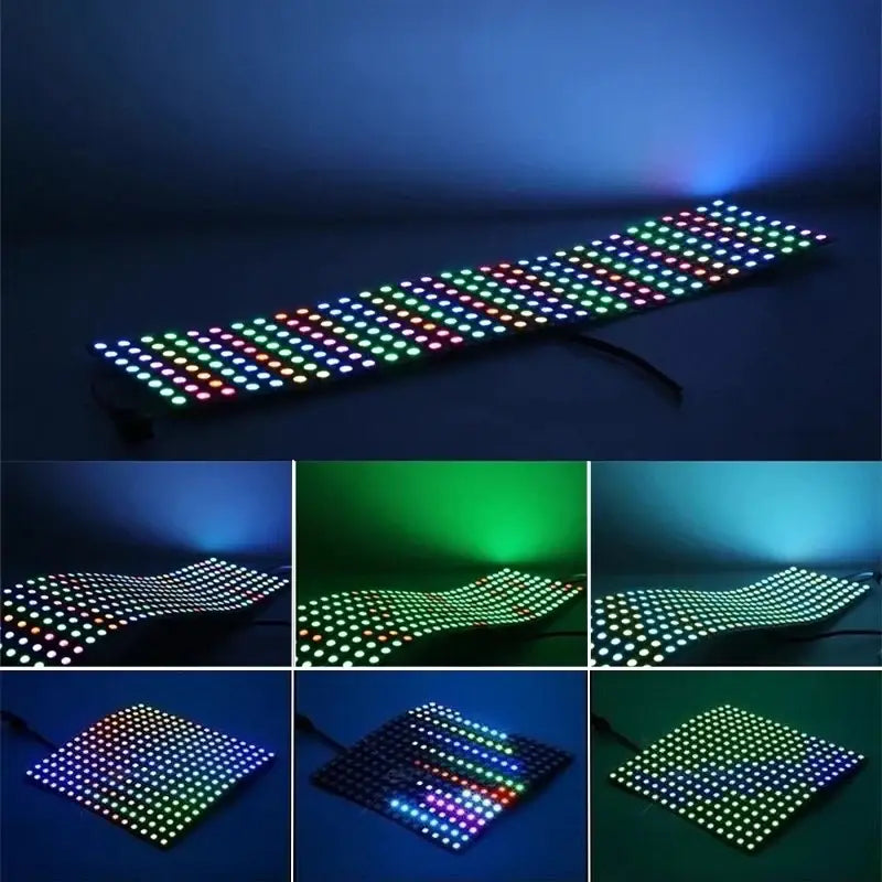 Flexible ws2812b led matrix panel light for gaming room effects