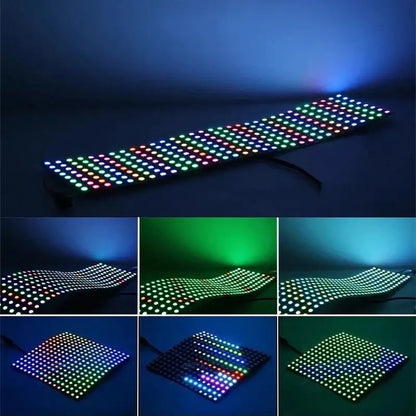 Flexible ws2812b led matrix panel light for gaming room effects