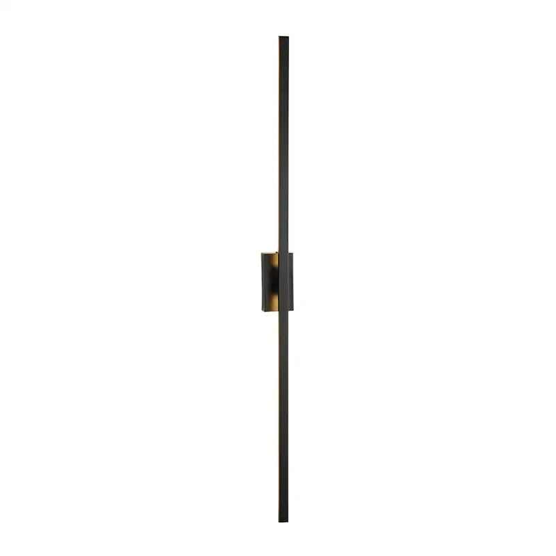 Minimalist black & gold metal tube wall lamp bedroom sconce
