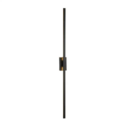 Minimalist black & gold metal tube wall lamp bedroom sconce