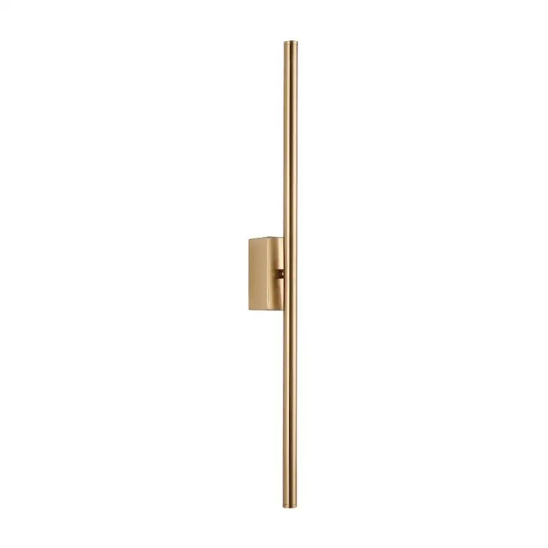 Minimalist black & gold metal tube wall lamp bedroom sconce