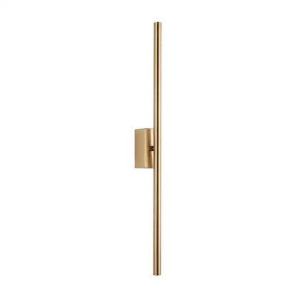 Minimalist black & gold metal tube wall lamp bedroom sconce