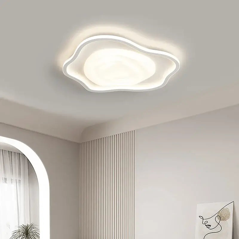 Modern white oval led minimalism chandelier living room light