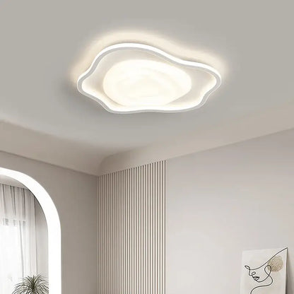 Modern white oval led minimalism chandelier living room light