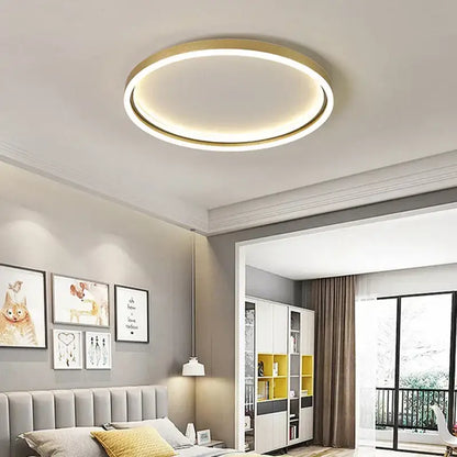 Modern golden finish led minimalist chandelier for living room