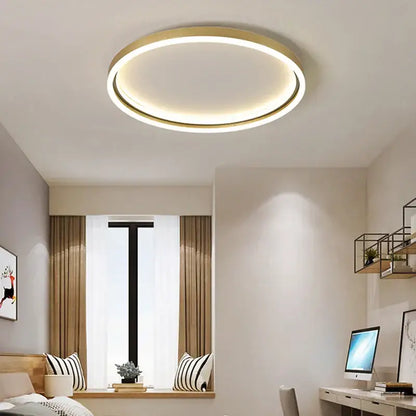 Modern golden finish led minimalist chandelier for living room