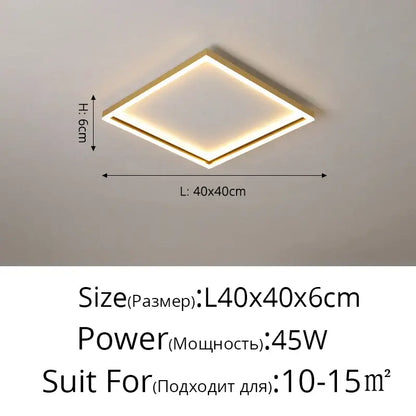 Modern golden finish led minimalist chandelier for living room