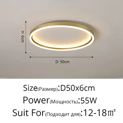 Modern golden finish led minimalist chandelier for living room