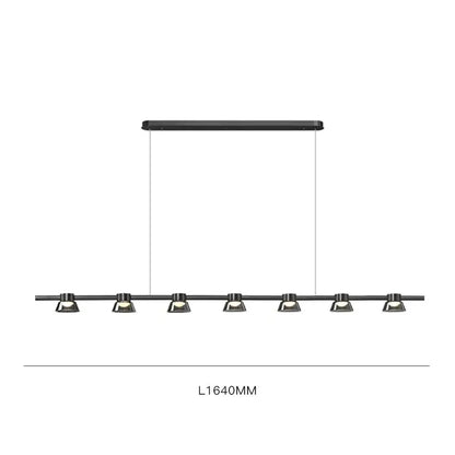Modern black & chrome led minimalist chandelier kitchen pendant lights