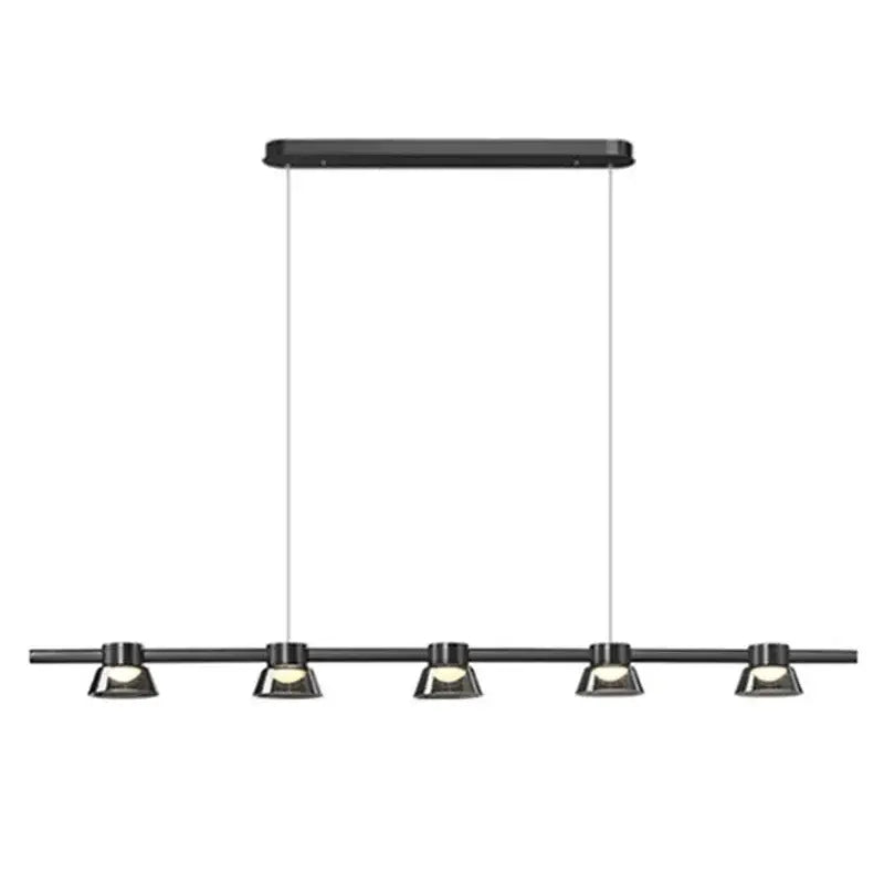 Modern black & chrome led minimalist chandelier kitchen pendant lights