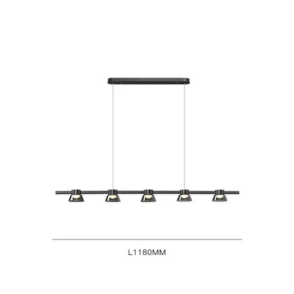 Modern black & chrome led minimalist chandelier kitchen pendant lights
