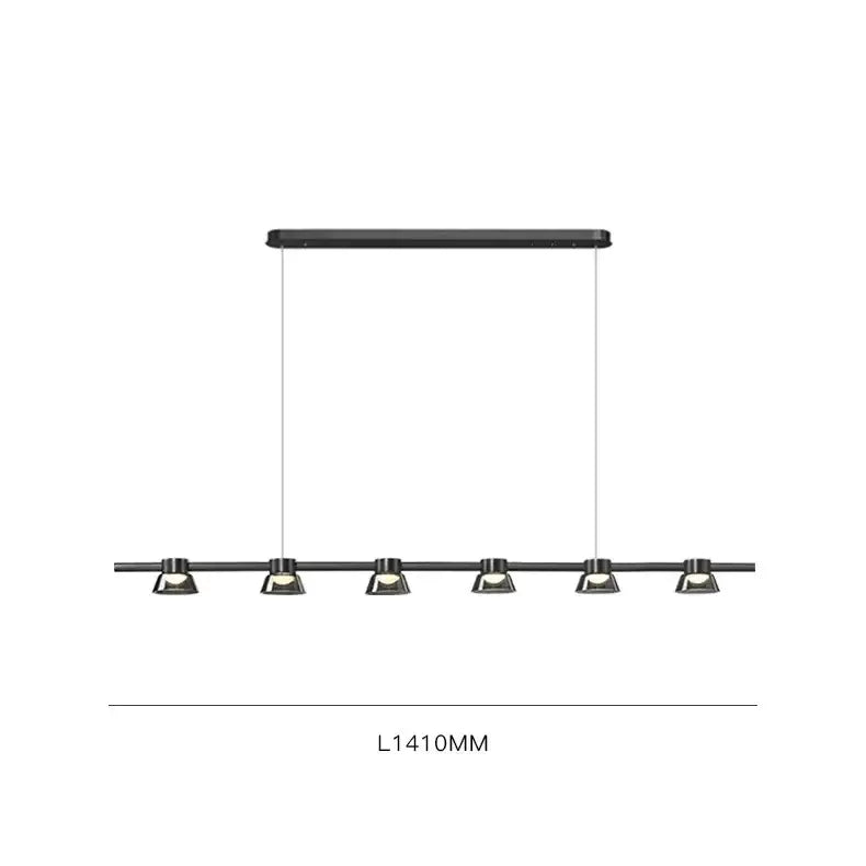 Modern black & chrome led minimalist chandelier kitchen pendant lights