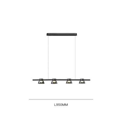 Modern black & chrome led minimalist chandelier kitchen pendant lights