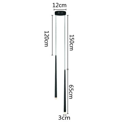 Minimalist black & white led pendant lamp for bedroom dining room