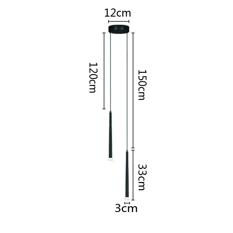 Minimalist black & white led pendant lamp for bedroom dining room