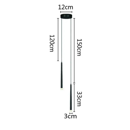 Minimalist black & white led pendant lamp for bedroom dining room
