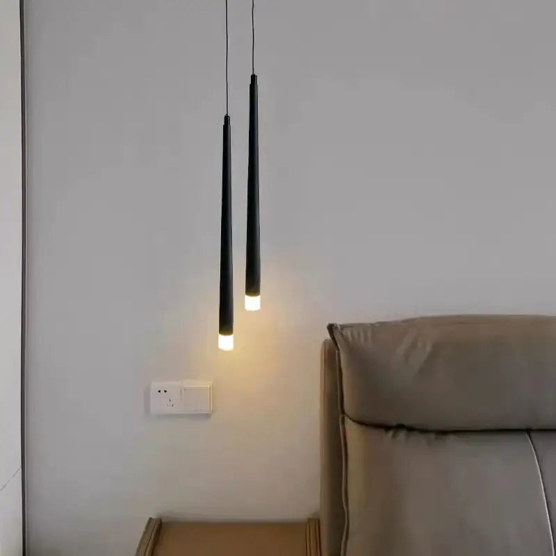 Minimalist black & white led pendant lamp for bedroom dining room