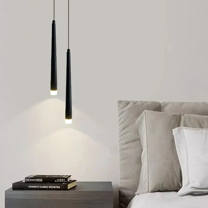 Minimalist black & white led pendant lamp for bedroom dining room