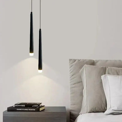 Minimalist black & white led pendant lamp for bedroom dining room