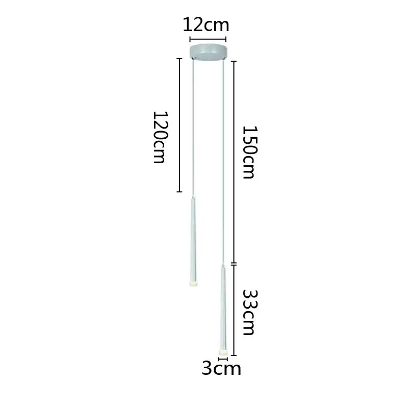 Minimalist black & white led pendant lamp for bedroom dining room