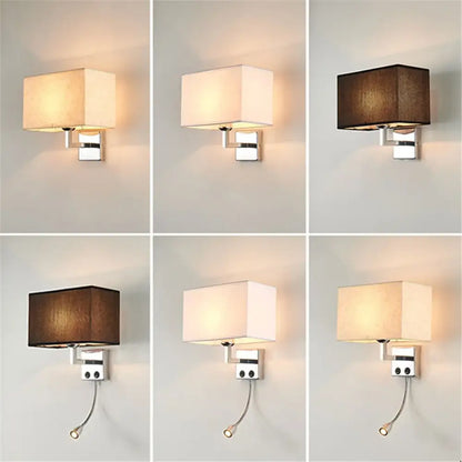 Modern beige & brown led minimalist wall lamps for bedroom