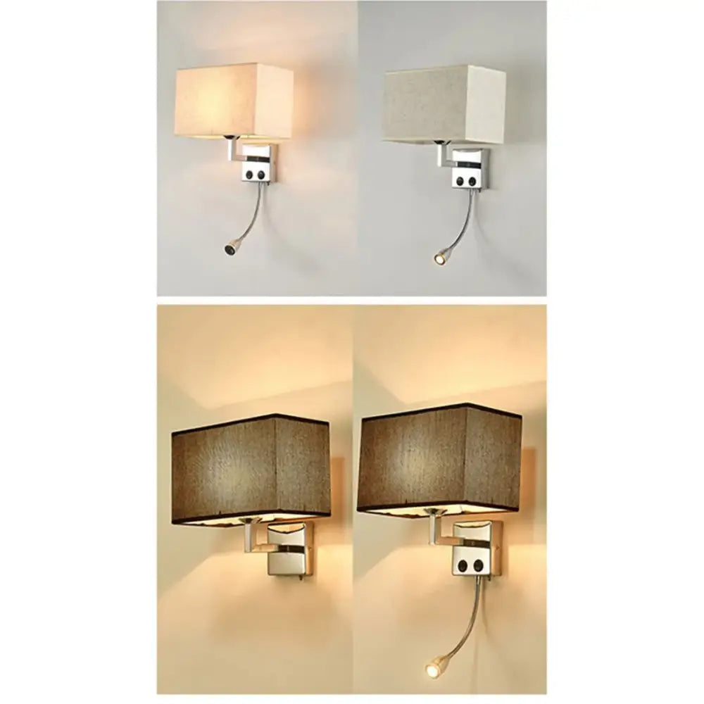 Modern beige & brown led minimalist wall lamps for bedroom
