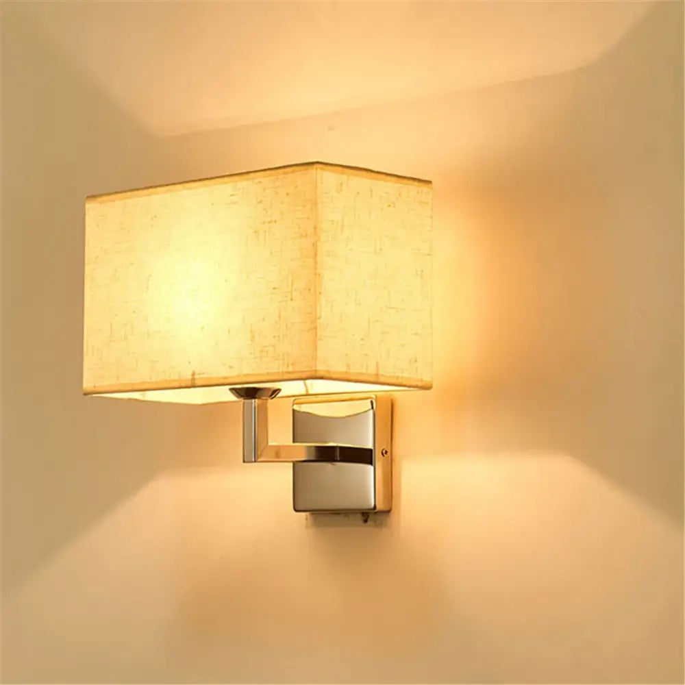 Modern beige & brown led minimalist wall lamps for bedroom