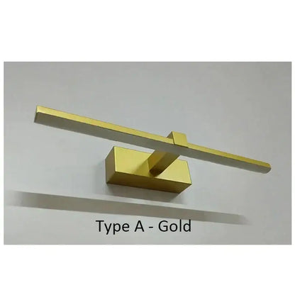 Modern gold wave led mirror bathroom wall sconce light