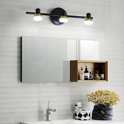 Brass led mirror headlight wall lamp for bathroom adjustable spotlights