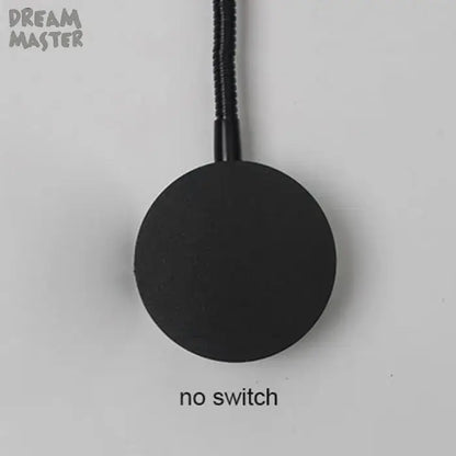 Modern black led mirror light bedside lamp bedroom reading light