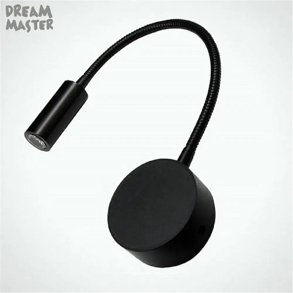 Modern black led mirror light bedside lamp bedroom reading light