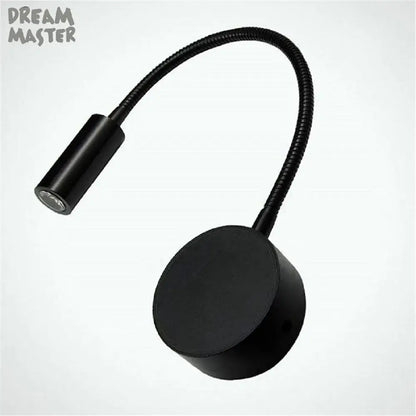 Modern black led mirror light bedside lamp bedroom reading light