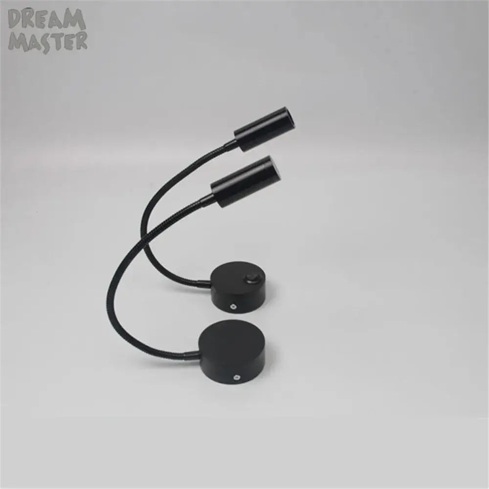Modern black led mirror light bedside lamp bedroom reading light
