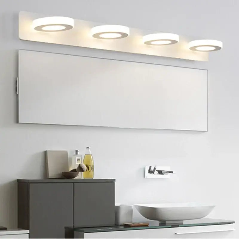 Modern white rectangular led mirror light bathroom wall lamp