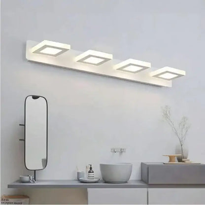 Modern white rectangular led mirror light bathroom wall lamp