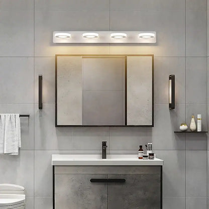 Modern white rectangular led mirror light bathroom wall lamp