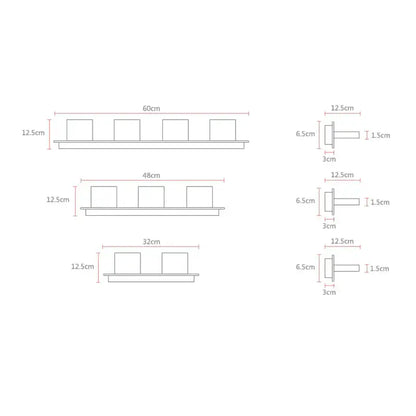 Modern white rectangular led mirror light bathroom wall lamp