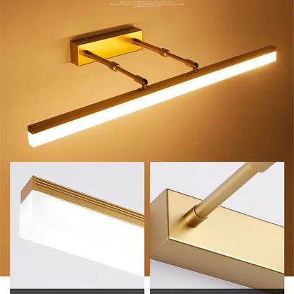 Modern black & chrome led mirror light bathroom wall lamp