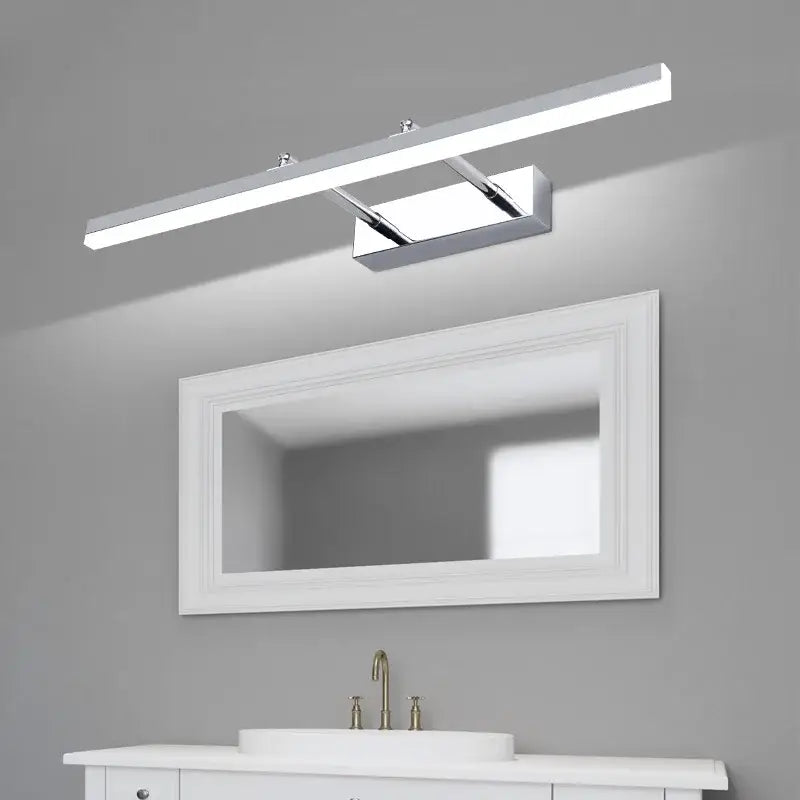 Modern black & chrome led mirror light bathroom wall lamp