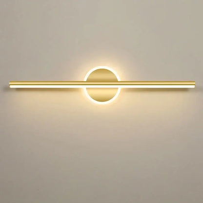 Modern gold & black led mirror light wall lamp bathroom sconce