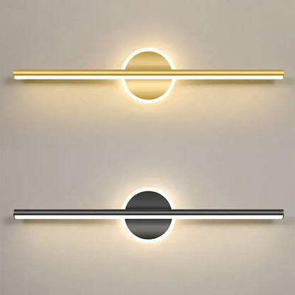 Modern gold & black led mirror light wall lamp bathroom sconce