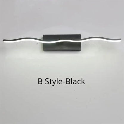 Modern black led mirror lights bathroom wall lamp