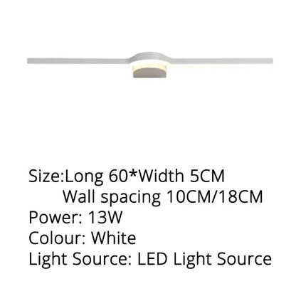 Modern minimalist sage green led mirror wall sconces for bathroom