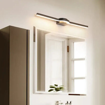 Modern minimalist sage green led mirror wall sconces for bathroom