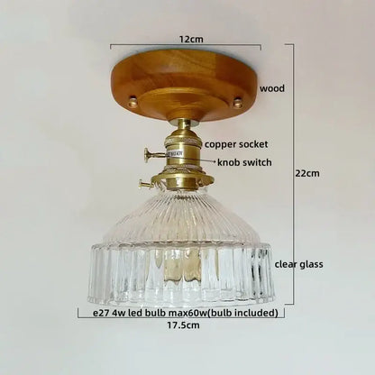 Modern pumpkin wood led modern ceiling light for living room