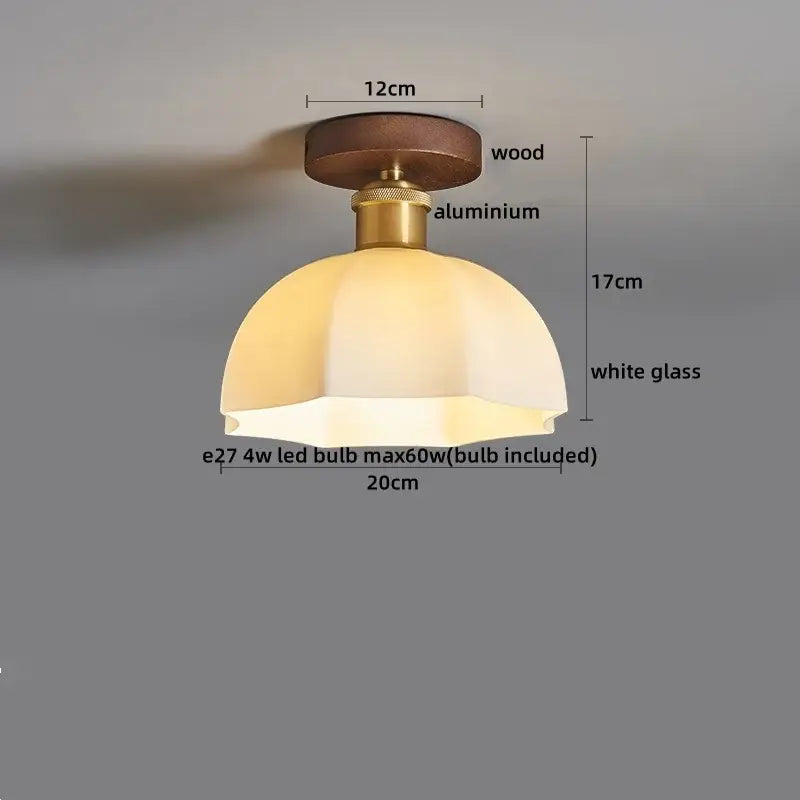 Modern pumpkin wood led modern ceiling light for living room