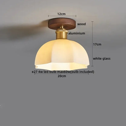 Modern pumpkin wood led modern ceiling light for living room